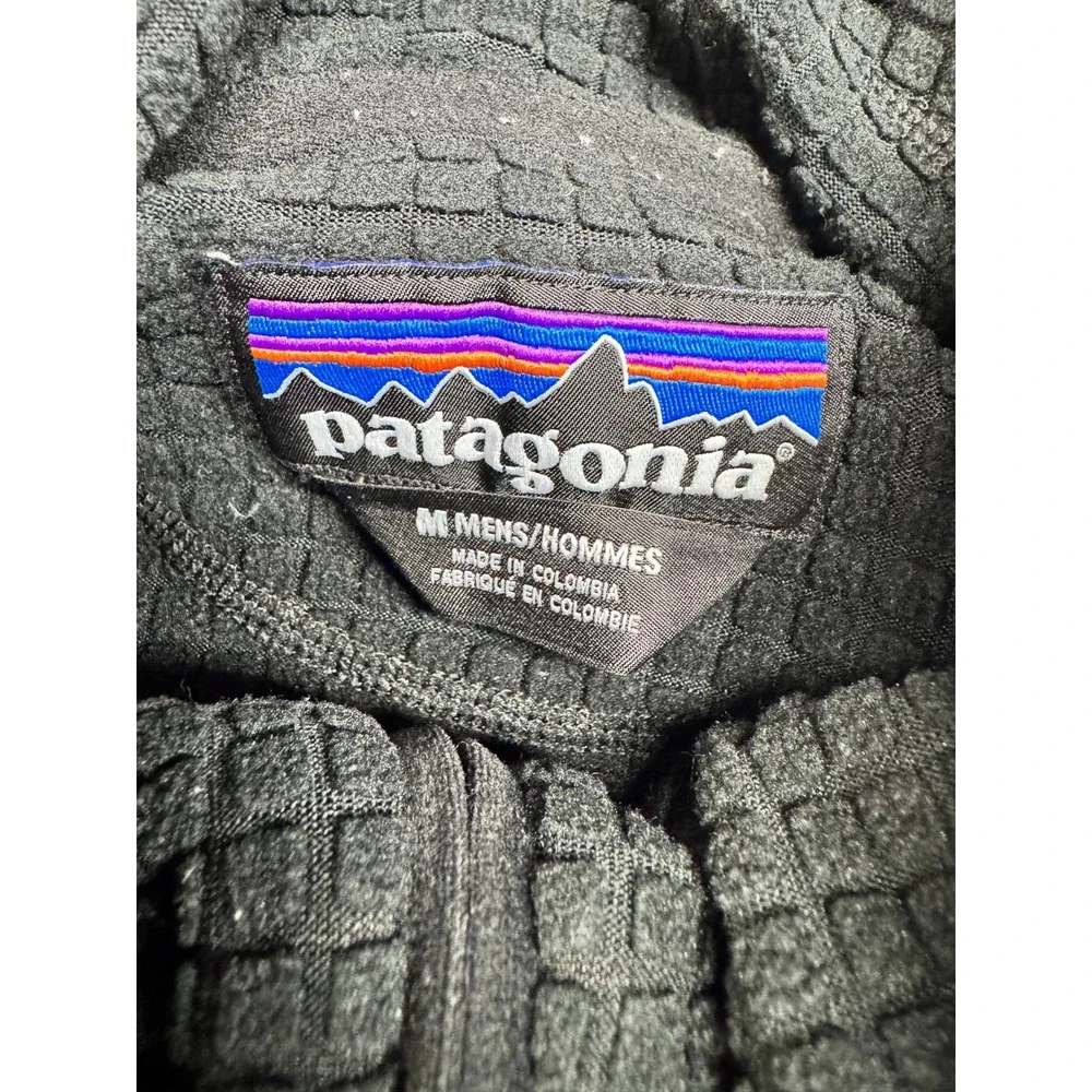 Patagonia R1 Full Zip Jacket Mens Medium Black Polartec Fleece